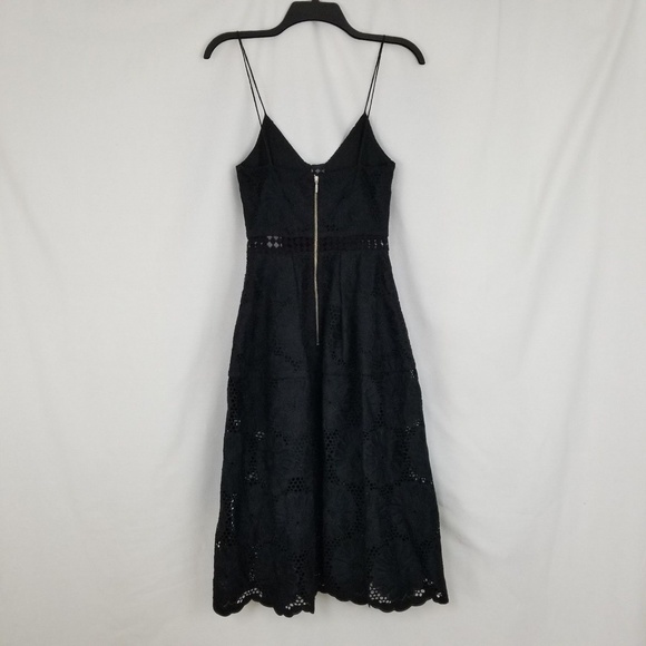 NWT N Nicholas Black Sunflower Lace Ball Tea Dress - Picture 7 of 8